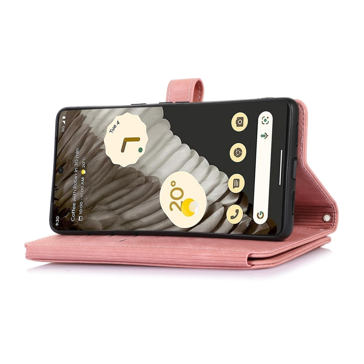 For Google Pixel 7 Pro Dream 9-Card Wallet Zipper Bag Leather Phone Case(Pink) - Google Cases by PMC TechLife | Online Shopping South Africa | PMC TechLife | Buy Now Pay Later Mobicred