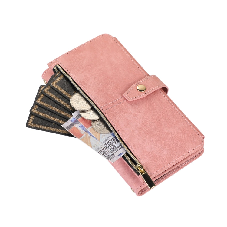 For Google Pixel 7 Pro Dream 9-Card Wallet Zipper Bag Leather Phone Case(Pink) - Google Cases by PMC Jewellery | Online Shopping South Africa | PMC Jewellery | Buy Now Pay Later Mobicred