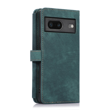 For Google Pixel 7 Dream 9-Card Wallet Zipper Bag Leather Phone Case(Green) - Google Cases by PMC Jewellery | Online Shopping South Africa | PMC Jewellery | Buy Now Pay Later Mobicred