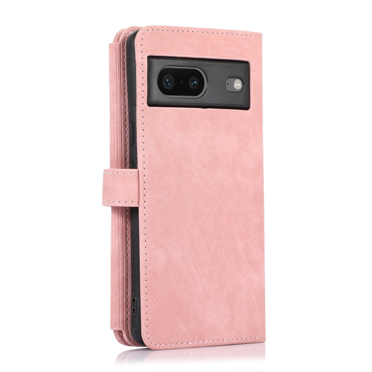 For Google Pixel 7 Dream 9-Card Wallet Zipper Bag Leather Phone Case(Pink) - Google Cases by PMC TechLife | Online Shopping South Africa | PMC TechLife | Buy Now Pay Later Mobicred