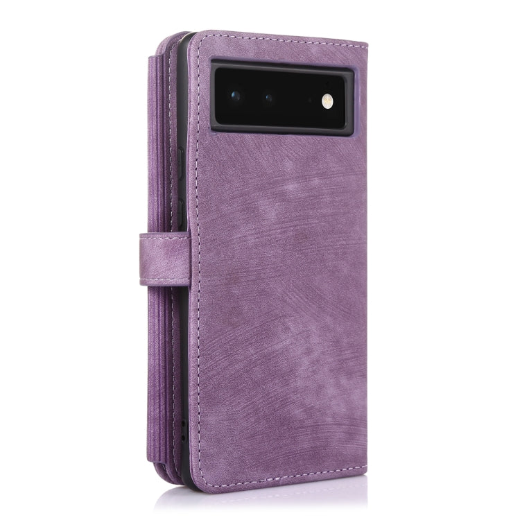 For Google Pixel 6 Dream 9-Card Wallet Zipper Bag Leather Phone Case(Purple) - Google Cases by PMC TechLife | Online Shopping South Africa | PMC TechLife | Buy Now Pay Later Mobicred