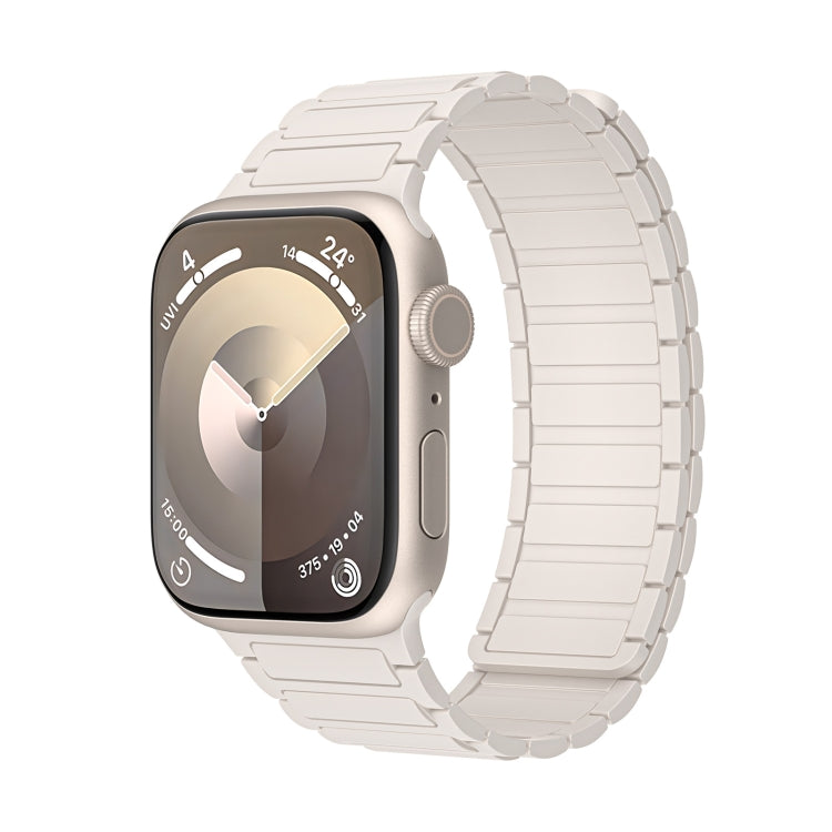 For Apple Watch Series 9 41mm Magnetic Loop Silicone Watch Band(Starlight) - free shipping - PMC TechLife - Order now!