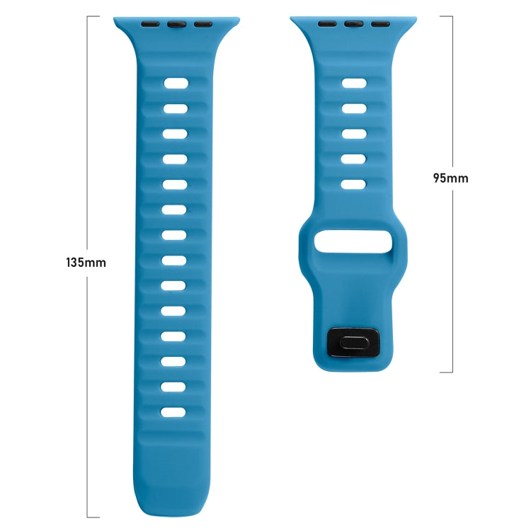 For Apple Watch Ultra 49mm Square Buckle Stripes Silicone Watch Band(White) - Watch Bands by PMC TechLife | Online Shopping South Africa | PMC TechLife