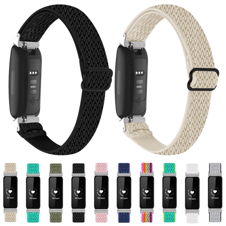 For Fitbit Inspire 3 Buckle Wave Braided Nylon Watch Band(Army Green) - Watch Bands by PMC TechLife | Online Shopping South Africa | PMC TechLife