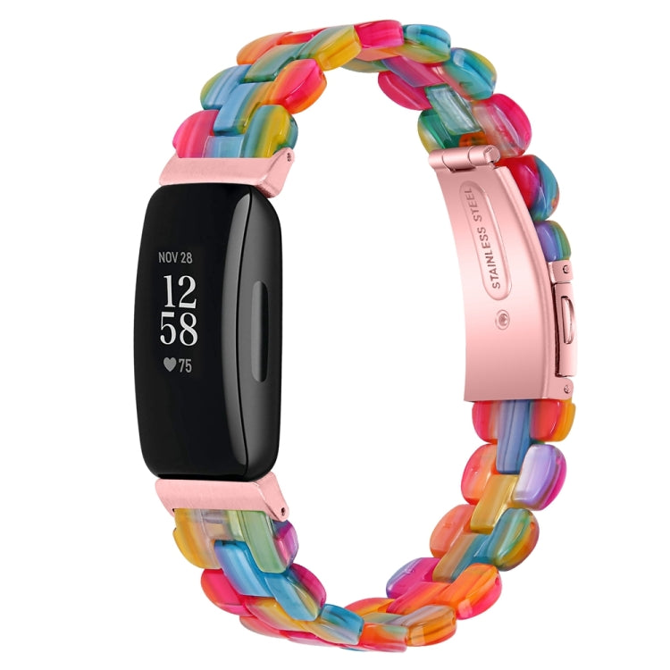 For Fitbit Inspire 3 Oval Resin Replacement Watch Band(Rainbow) - Watch Bands by PMc TechLife | Online Shopping South Africa | PMc TechLife | Buy Now Pay Later Mobicred