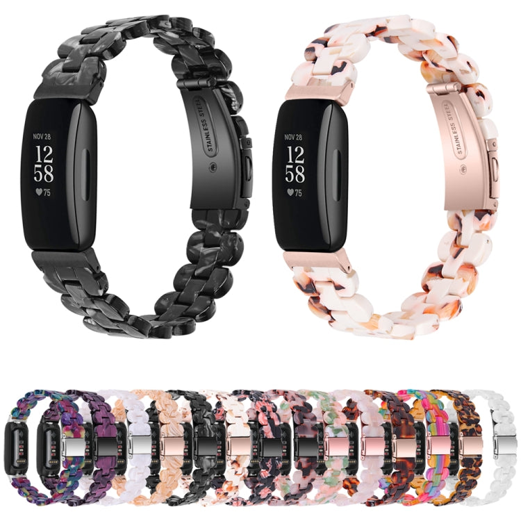 For Fitbit Inspire 3 Oval Resin Replacement Watch Band(Silk White) - Watch Bands by PMc TechLife | Online Shopping South Africa | PMc TechLife | Buy Now Pay Later Mobicred