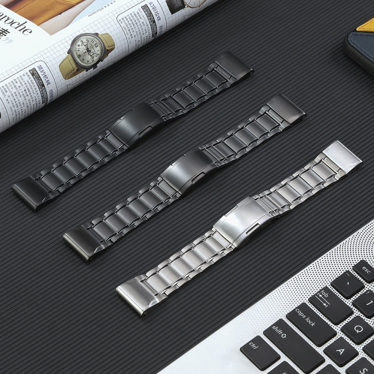 For Garmin Forerunner 965/955/945/935 22mm Quick Release Five Bead Titanium Steel Watch Band(Silver) - Watch Bands by PMC TechLife | Online Shopping South Africa | PMC TechLife