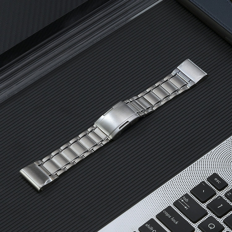 For Garmin Tactix 7 Pro/Fenix 7X/6X Pro 26mm Quick Release Five Bead Titanium Steel Watch Band(Silver) - free shipping - PMC TechLife - Order now!