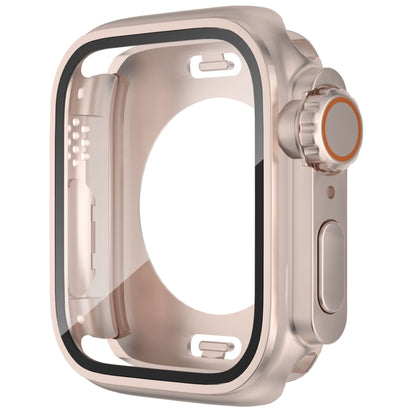 For Apple Watch Series 9 / 8 / 7 45mm Change to Ultra 49mm Waterproof All-Inclusive Film Hybrid PC Watch Case(Rose Gold) - Watch Cases by PMC Jewellery | Online Shopping South Africa | PMC Jewellery | Buy Now Pay Later Mobicred