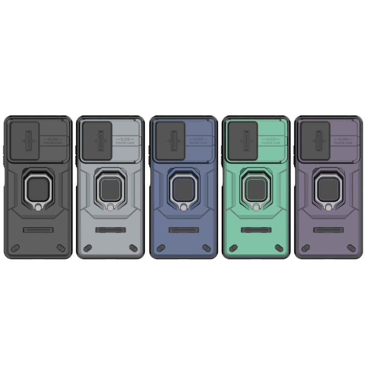 For Xiaomi Redmi Note 12 Pro 5G Global Sliding Camshield TPU + PC Shockproof Phone Case with Holder(Blue) - free shipping - PMC TechLife - Order now!