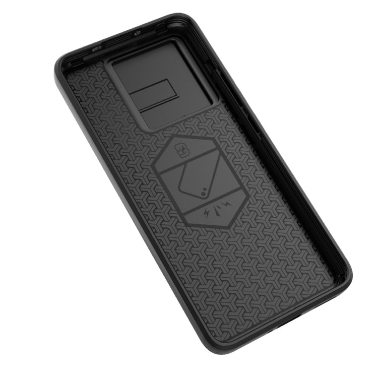 For Xiaomi Redmi K60 Ultra 5G Sliding Camshield TPU + PC Shockproof Phone Case with Holder(Purple) - Xiaomi Cases by PMC TechLife | Online Shopping South Africa | PMC TechLife | Buy Now Pay Later Mobicred
