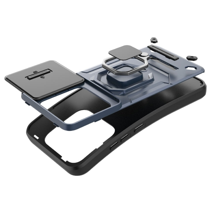 For Xiaomi 14 Sliding Camshield TPU + PC Shockproof Phone Case with Holder(Grey) - free shipping - PMC TechLife - Order now!