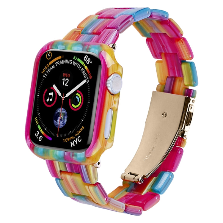 For Apple Watch Ultra 2 / Ultra 49mm Printed Resin PC Watch Band Case Kit(Tortoiseshell) - Watch Cases by PMC Jewellery | Online Shopping South Africa | PMC Jewellery | Buy Now Pay Later Mobicred