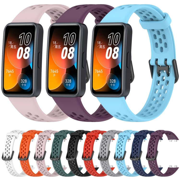 For Huawei Band 10 / 9 / 8 Solid Color Breathable Silicone Watch Band(Midnight Blue) - Watch Bands by PMC TechLife | Online Shopping South Africa | PMC TechLife | Buy Now Pay Later Mobicred