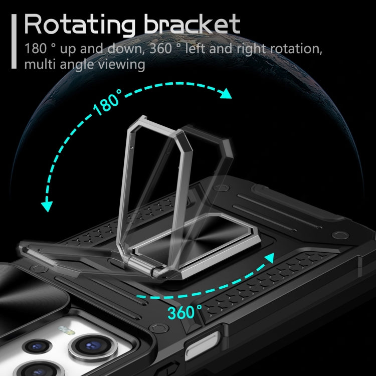 For Redmi Note 12 Pro Global Camshield Robot TPU Hybrid PC Phone Case(Black) - Note 12 Pro Cases by PMC TechLife | Online Shopping South Africa | PMC TechLife | Buy Now Pay Later Mobicred