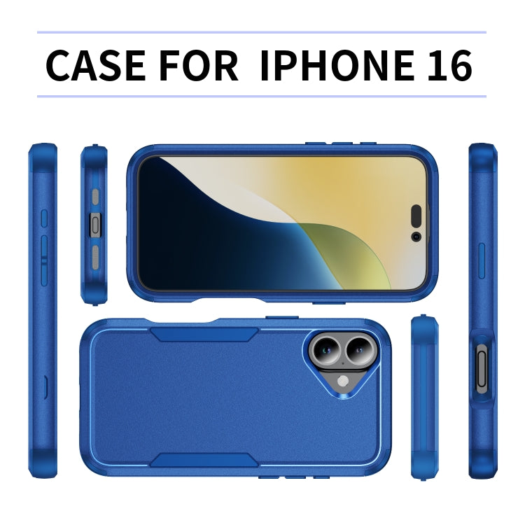 For iPhone 16 Commuter Shockproof TPU + PC Phone Case(Royal Blue) - iPhone 16 Cases by PMC Jewellery | Online Shopping South Africa | PMC Jewellery | Buy Now Pay Later Mobicred