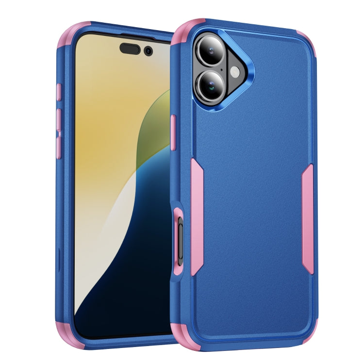 For iPhone 16 Commuter Shockproof TPU + PC Phone Case(Royal Blue+Pink) - iPhone 16 Cases by PMC TechLife | Online Shopping South Africa | PMC TechLife | Buy Now Pay Later Mobicred