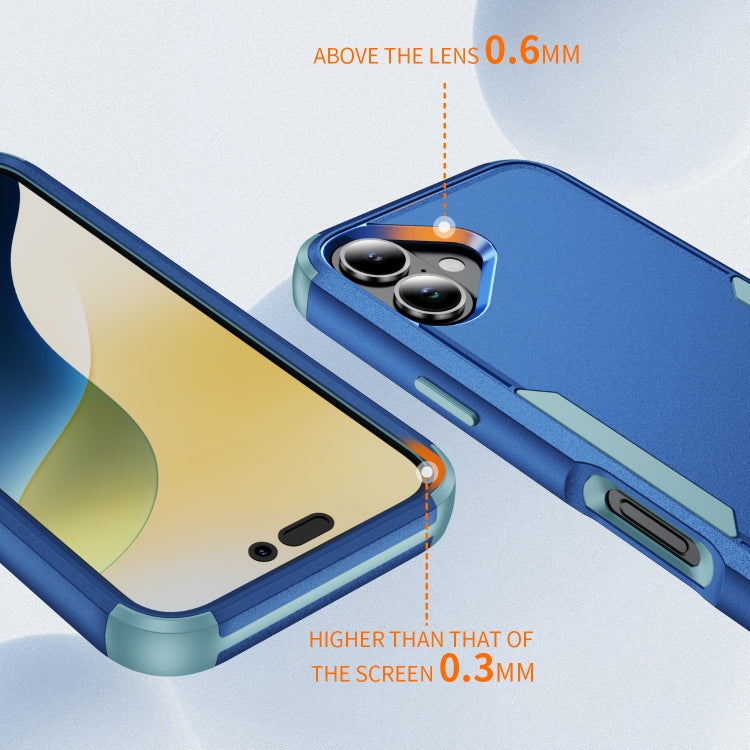 For iPhone 16 Commuter Shockproof TPU + PC Phone Case(Royal Blue+Grey Green) - iPhone 16 Cases by PMC TechLife | Online Shopping South Africa | PMC TechLife | Buy Now Pay Later Mobicred