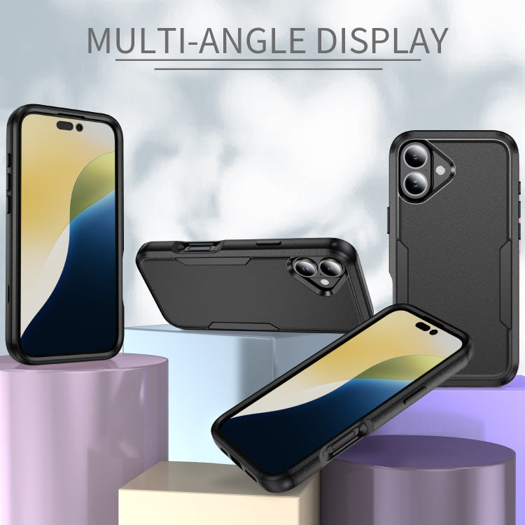 For iPhone 16 Commuter Shockproof TPU + PC Phone Case(Black) - iPhone 16 Cases by PMC TechLife | Online Shopping South Africa | PMC TechLife | Buy Now Pay Later Mobicred