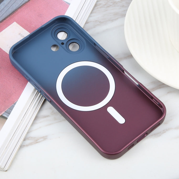 For iPhone 16 Plus Liquid TPU Silicone Gradient MagSafe Phone Case(Blue Purple) - iPhone 16 Plus Cases by PMC TechLife | Online Shopping South Africa | PMC TechLife | Buy Now Pay Later Mobicred