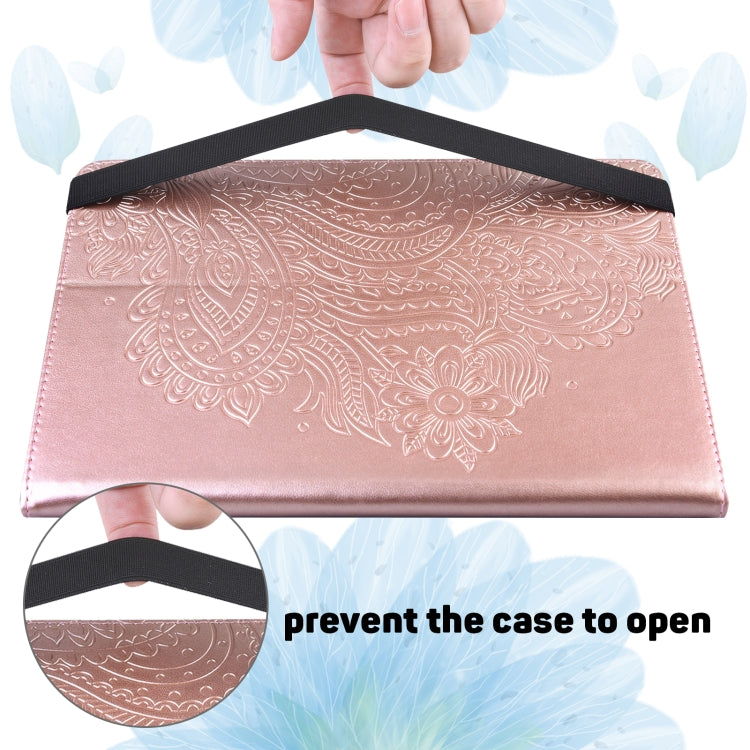 For Google Pixel Tablet Peacock Embossed Pattern Leather Tablet Case(Rose Gold) - Google by PMC TechLife | Online Shopping South Africa | PMC TechLife | Buy Now Pay Later Mobicred