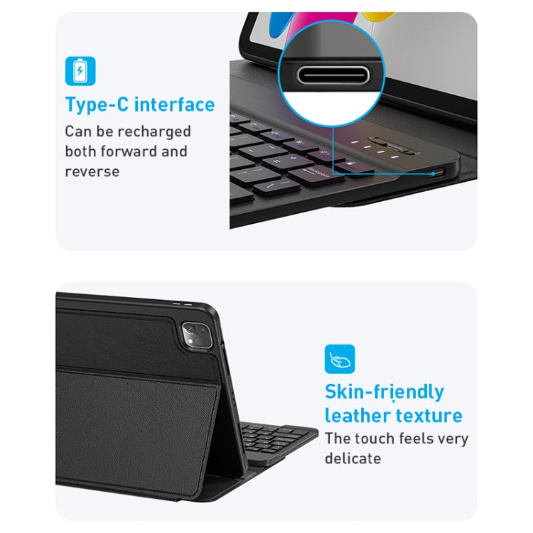For iPad 10th Gen 10.9 2022 WiWU Skin Feel Magnetic Detachable Keyboard Tablet Case(Blue) - Universal by WIWU | Online Shopping South Africa | PMC Jewellery