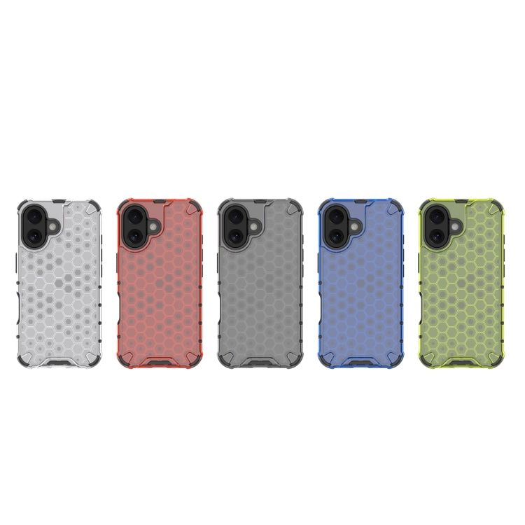 For iPhone 16 Honeycomb Shockproof Phone Case(Blue) - iPhone 16 Cases by PMC TechLife | Online Shopping South Africa | PMC TechLife | Buy Now Pay Later Mobicred