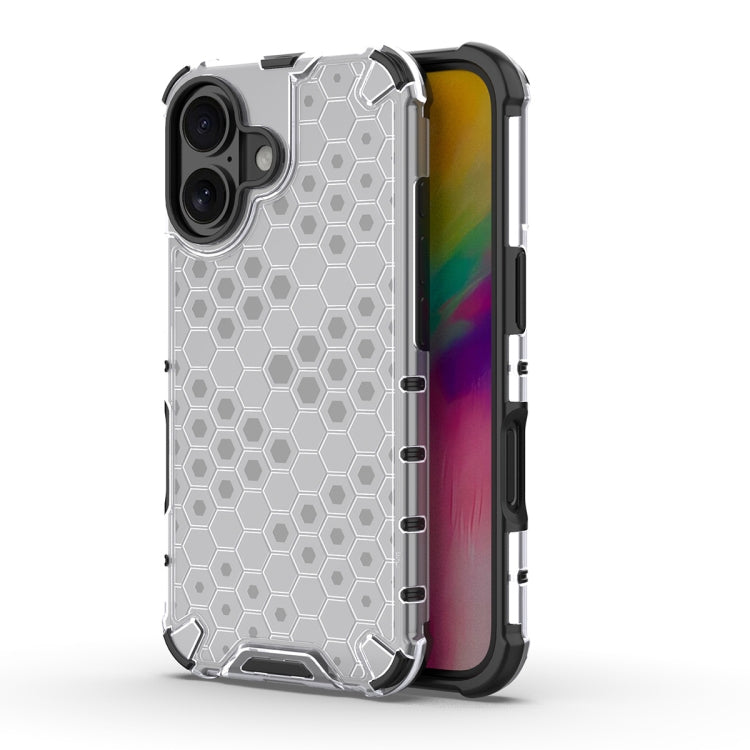 For iPhone 16 Plus Honeycomb Shockproof Phone Case(White) - iPhone 16 Plus Cases by PMC Jewellery | Online Shopping South Africa | PMC Jewellery | Buy Now Pay Later Mobicred