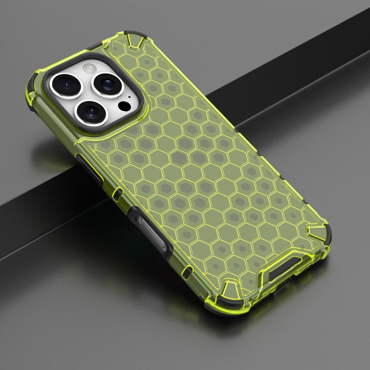 For iPhone 16 Pro Honeycomb Shockproof Phone Case(Green) - free shipping - PMC TechLife - Order now!