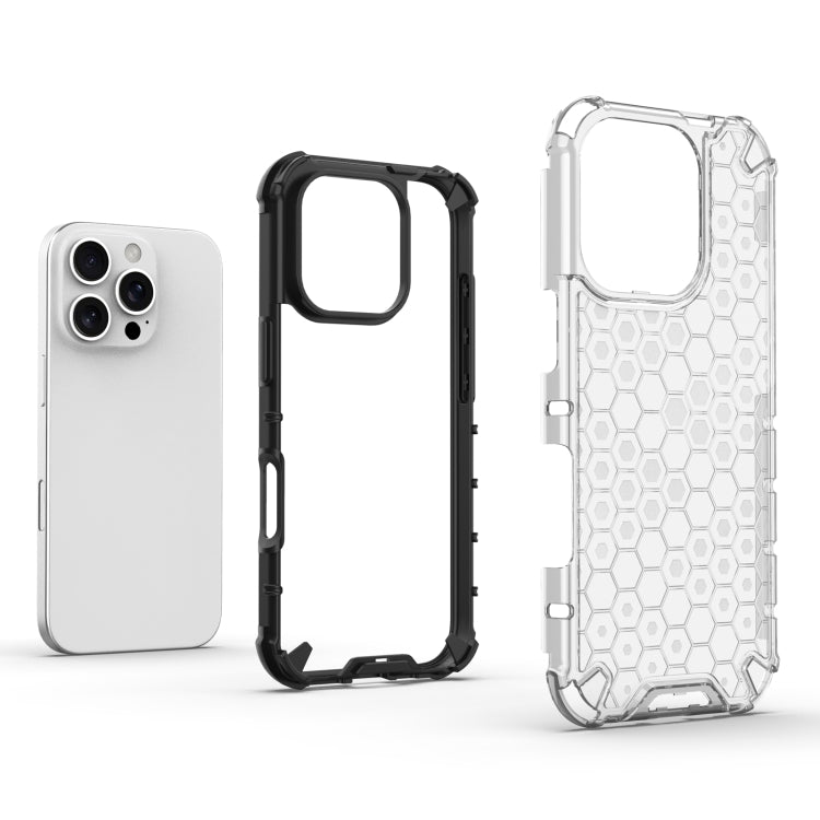 For iPhone 16 Pro Max Honeycomb Shockproof Phone Case(Black) - iPhone 16 Pro Max Cases by PMC TechLife | Online Shopping South Africa | PMC TechLife | Buy Now Pay Later Mobicred