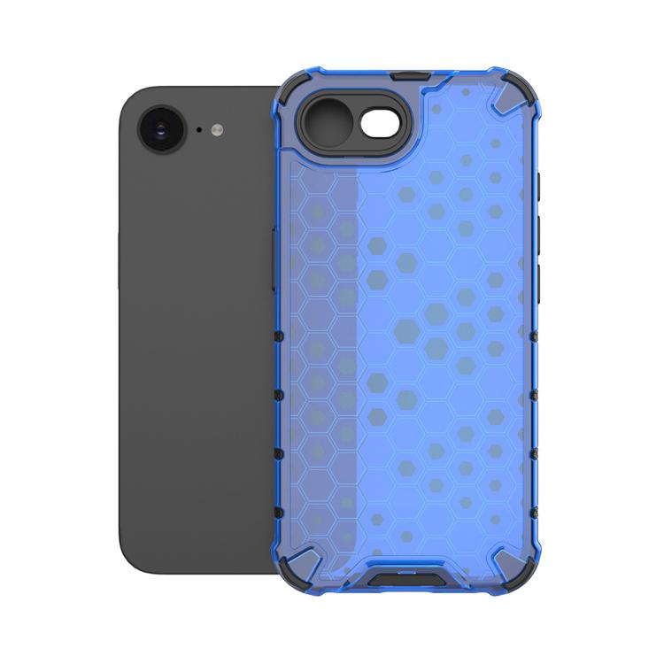 For iPhone 16e Honeycomb Shockproof Phone Case(Blue) - free shipping - PMC TechLife - Order now!