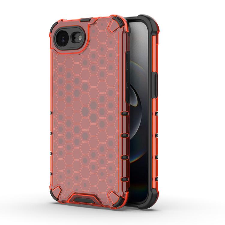For iPhone 16e Honeycomb Shockproof Phone Case(Red) - iPhone 16e Cases by PMC TechLife | Online Shopping South Africa | PMC TechLife | Buy Now Pay Later Mobicred