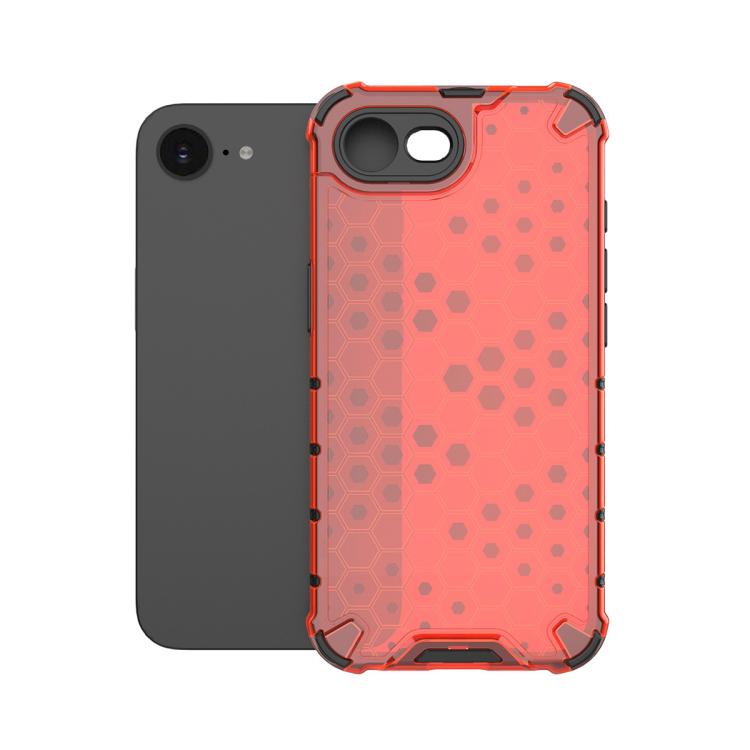 For iPhone 16e Honeycomb Shockproof Phone Case(Red) - iPhone 16e Cases by PMC TechLife | Online Shopping South Africa | PMC TechLife | Buy Now Pay Later Mobicred