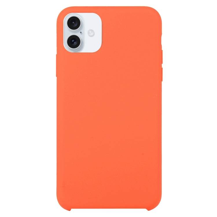 Solid Silicone Phone Case For iPhone 16(Orange) - free shipping - PMC TechLife - Order now!