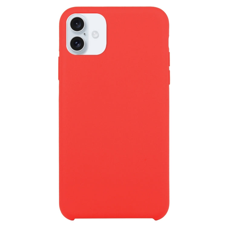 For iPhone 16 Solid Silicone Phone Case(Red) - iPhone 16 Cases by PMC TechLife | Online Shopping South Africa | PMC TechLife | Buy Now Pay Later Mobicred