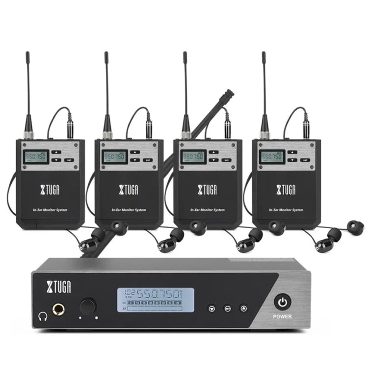 XTUGA  IEM1100 Professional Wireless In Ear Monitor System 4 BodyPacks(US Plug) - Microphone by XTUGA | Online Shopping South Africa | PMC Jewellery | Buy Now Pay Later Mobicred