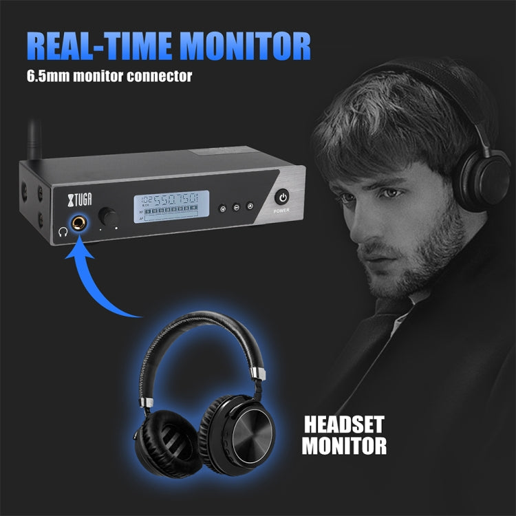 XTUGA  IEM1100 Professional Wireless In Ear Monitor System 1 BodyPacks(US Plug) - Microphone by XTUGA | Online Shopping South Africa | PMC Jewellery | Buy Now Pay Later Mobicred