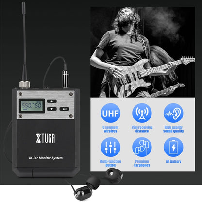 XTUGA  IEM1100 Professional Wireless In Ear Monitor System 5 BodyPacks(UK Plug) - Microphone by XTUGA | Online Shopping South Africa | PMC Jewellery | Buy Now Pay Later Mobicred