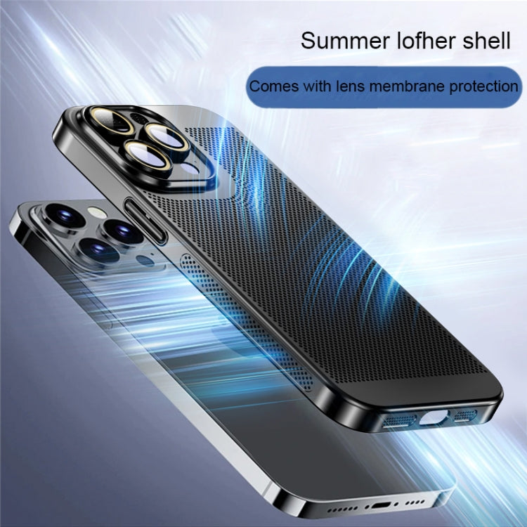 For iPhone 12 Ice Sense Heat Dissipation Electroplating PC Phone Case(Black) - iPhone 12 / 12 Pro Cases by PMC TechLife | Online Shopping South Africa | PMC TechLife | Buy Now Pay Later Mobicred