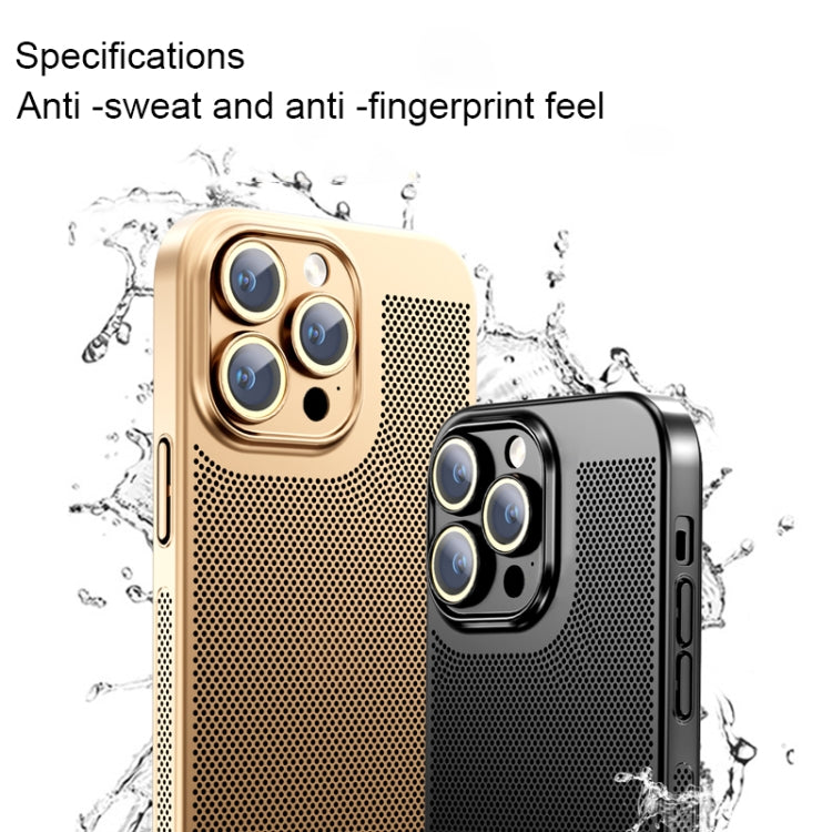 For iPhone 12 Ice Sense Heat Dissipation Electroplating PC Phone Case(Black) - iPhone 12 / 12 Pro Cases by PMC TechLife | Online Shopping South Africa | PMC TechLife | Buy Now Pay Later Mobicred
