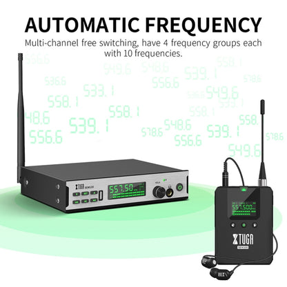 XTUGA SEM100 Professional Wireless In Ear Monitor System 2 BodyPacks(AU Plug) - Microphone by XTUGA | Online Shopping South Africa | PMC Jewellery | Buy Now Pay Later Mobicred