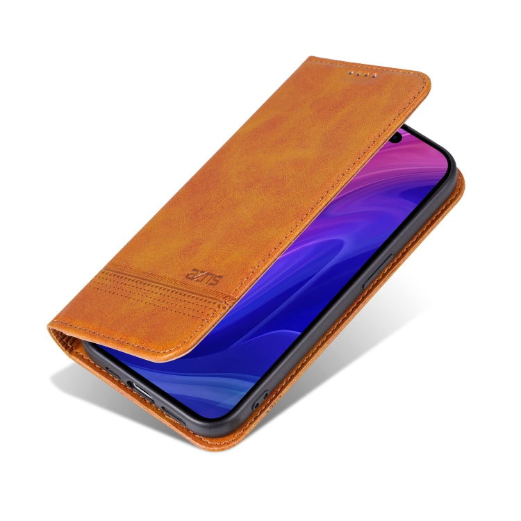 For iPhone 16 Pro Max AZNS Magnetic Calf Texture Flip Leather Phone Case(Light Brown) - iPhone 16 Pro Max Cases by AZNS | Online Shopping South Africa | PMC TechLife | Buy Now Pay Later Mobicred