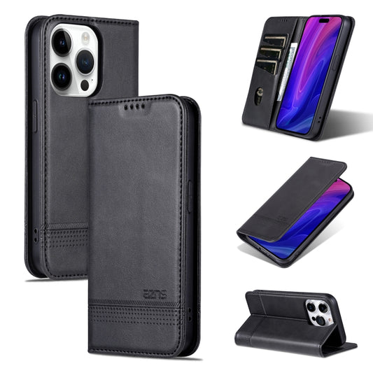 For iPhone 16 Pro Max AZNS Magnetic Calf Texture Flip Leather Phone Case(Black) - iPhone 16 Pro Max Cases by AZNS | Online Shopping South Africa | PMC Jewellery | Buy Now Pay Later Mobicred