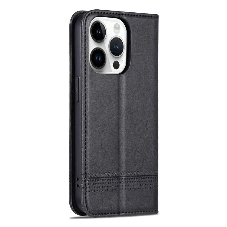 For iPhone 16 Pro Max AZNS Magnetic Calf Texture Flip Leather Phone Case(Black) - iPhone 16 Pro Max Cases by AZNS | Online Shopping South Africa | PMC Jewellery | Buy Now Pay Later Mobicred