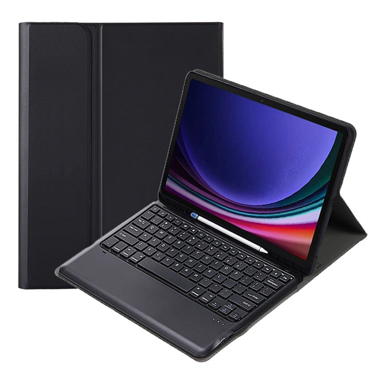 For Samsung Galaxy Tab S9+ A810B Pen Slot Detachable Bluetooth Keyboard Leather Tablet Case(Black) - Samsung Keyboard by PMC TechLife | Online Shopping South Africa | PMC TechLife