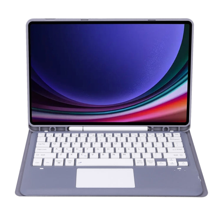 For Samsung Galaxy Tab S9+ A810B-A Touch Pad Detachable Bluetooth Keyboard Leather Tablet Case(Purple) - Samsung Keyboard by PMC TechLife | Online Shopping South Africa | PMC TechLife