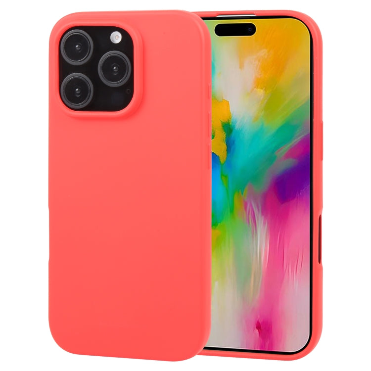 For iPhone 16 Pro GOOSPERY SOFT FEELING Liquid TPU Soft Phone Case(Red) - iPhone 16 Pro Cases by GOOSPERY | Online Shopping South Africa | PMC Jewellery | Buy Now Pay Later Mobicred