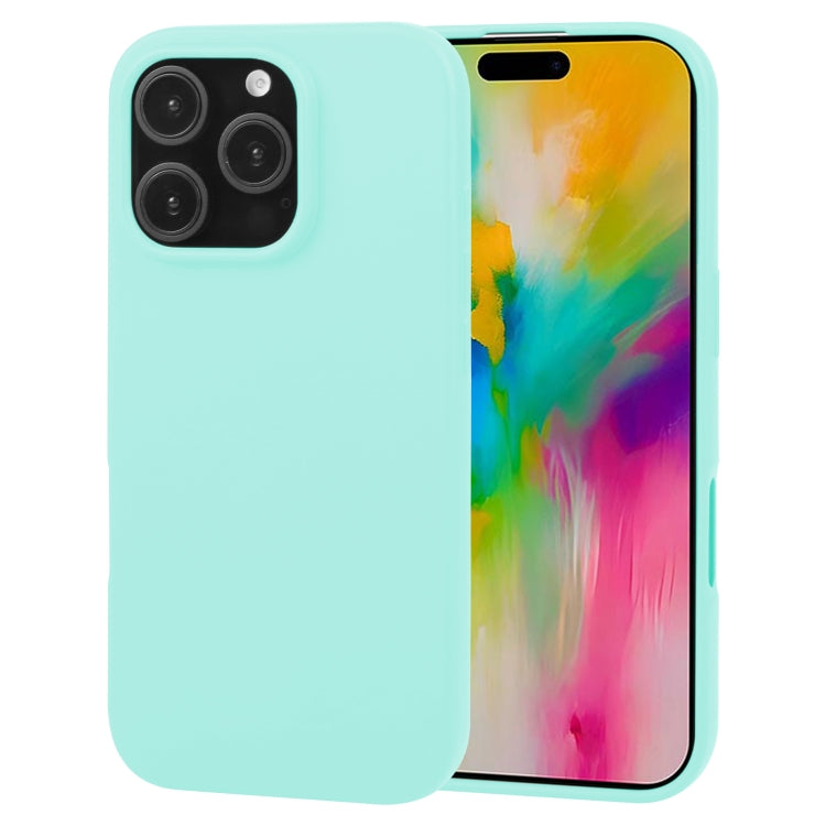 For iPhone 16 Pro GOOSPERY SOFT FEELING Liquid TPU Soft Phone Case(Mint Green) - iPhone 16 Pro Cases by GOOSPERY | Online Shopping South Africa | PMC Jewellery | Buy Now Pay Later Mobicred