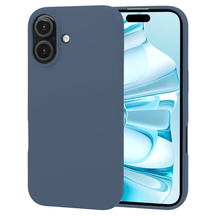 For iPhone 16 GOOSPERY SOFT FEELING Liquid TPU Soft Phone Case(Dark Blue) - iPhone 16 Cases by GOOSPERY | Online Shopping South Africa | PMC Jewellery | Buy Now Pay Later Mobicred