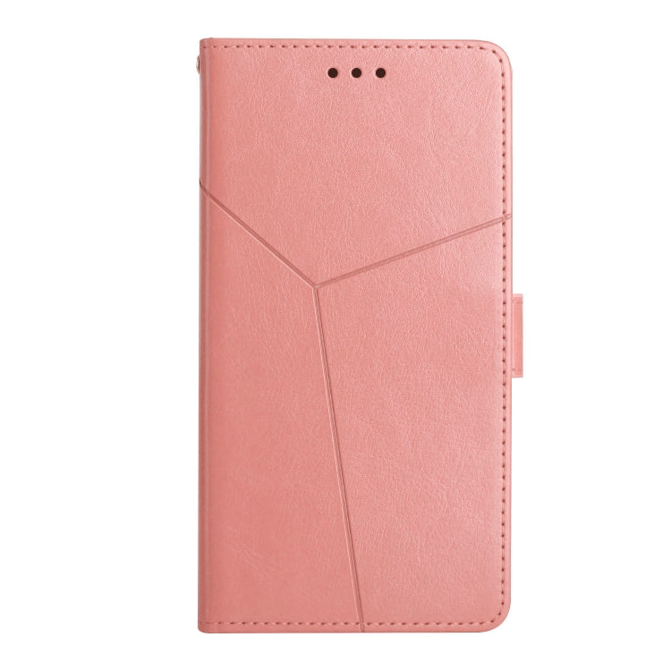 For Motorola Moto G Power 5G 2024 HT01 Y-shaped Pattern Flip Leather Phone Case(Pink) - Motorola Cases by PMC Jewellery | Online Shopping South Africa | PMC Jewellery | Buy Now Pay Later Mobicred